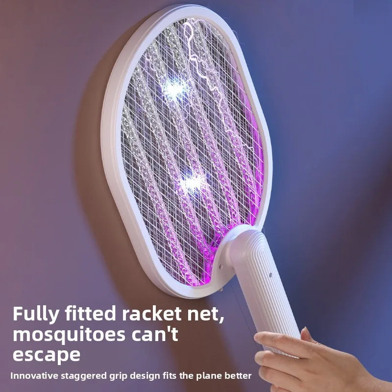 Foldable Electric Mosquito Swatter Mosquito Killer with UV Light USB Rechargeable Electric Bug Zapper Fly Bat Insect Swatter