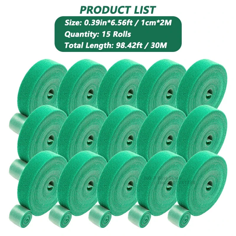 Garden Tape Nylon Cable Tie for Plants Flowers Growing Climbing Reusable Plant Support Hook-And-Loop Fastener Garden Accessories