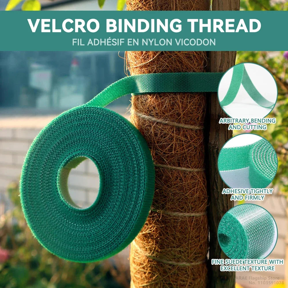 Garden Tape Nylon Cable Tie for Plants Flowers Growing Climbing Reusable Plant Support Hook-And-Loop Fastener Garden Accessories