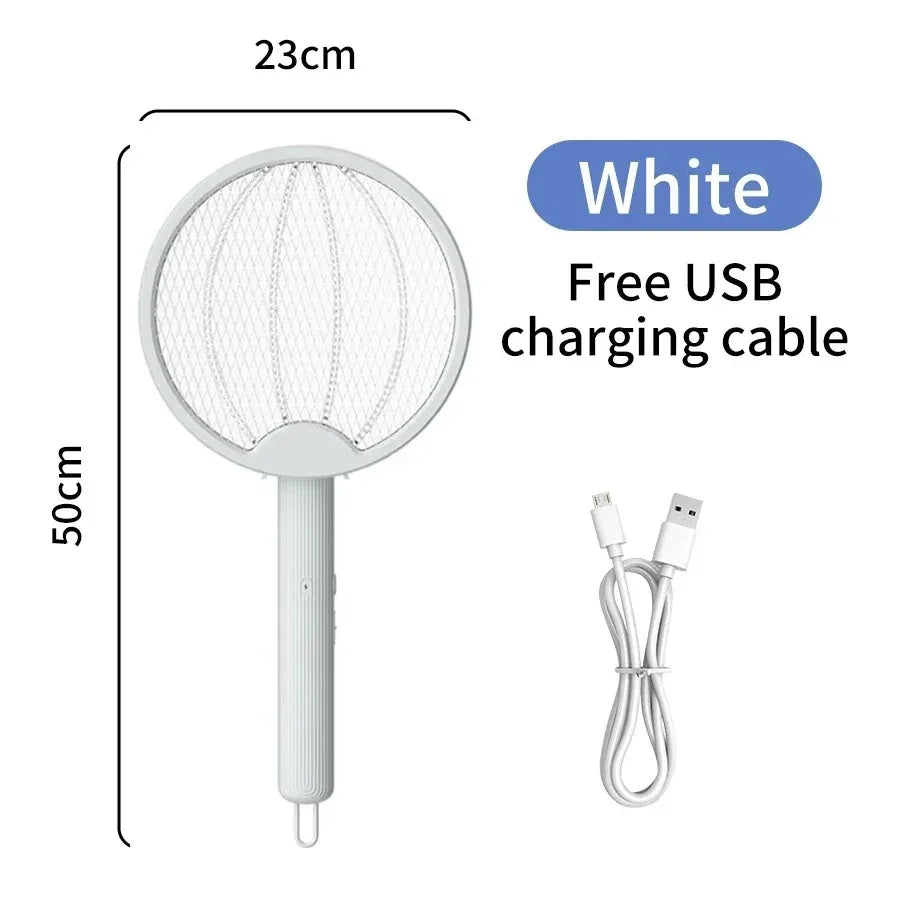 Foldable Electric Mosquito Swatter Mosquito Killer with UV Light USB Rechargeable Electric Bug Zapper Fly Bat Insect Swatter