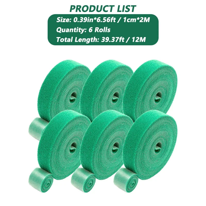 Garden Tape Nylon Cable Tie for Plants Flowers Growing Climbing Reusable Plant Support Hook-And-Loop Fastener Garden Accessories