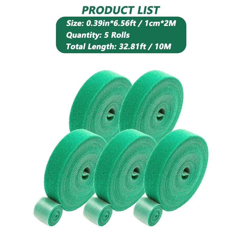 Garden Tape Nylon Cable Tie for Plants Flowers Growing Climbing Reusable Plant Support Hook-And-Loop Fastener Garden Accessories