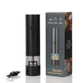 USB Rechargeable Electric Salt and Pepper Grinder Adjustable Coarseness Large Capacity Auto Spices Grinders Kitchen Cooking Tool