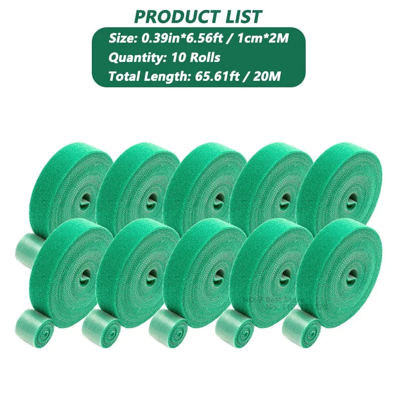 Garden Tape Nylon Cable Tie for Plants Flowers Growing Climbing Reusable Plant Support Hook-And-Loop Fastener Garden Accessories