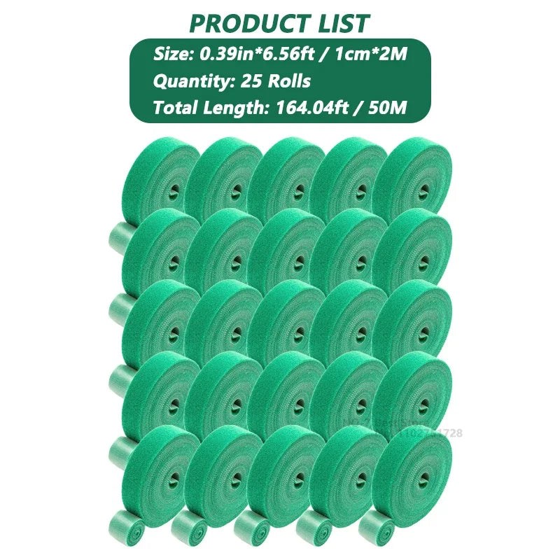 Garden Tape Nylon Cable Tie for Plants Flowers Growing Climbing Reusable Plant Support Hook-And-Loop Fastener Garden Accessories