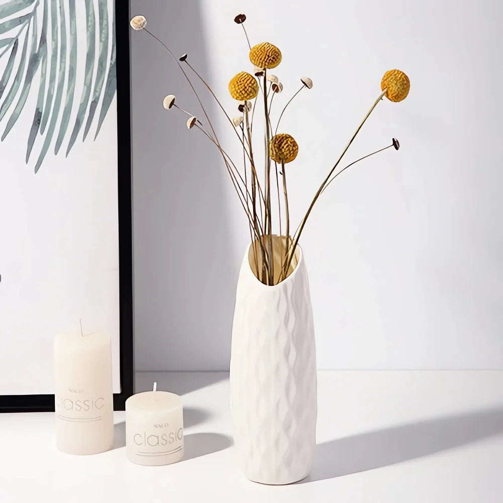 Nordic Plastic Vase Simple Small Fresh Flower Pot Storage Bottle for Flowers Living Room Modern Home Decorations Ornaments
